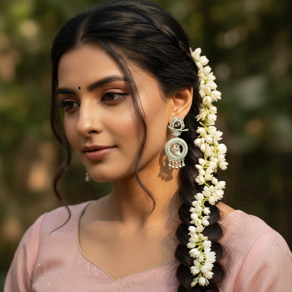 Beautiful Shri Krishna Ji Earrings and Jhumka