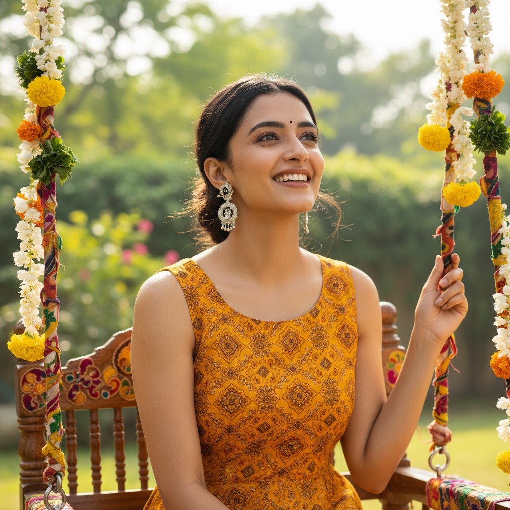 Beautiful Shri Krishna Ji Earrings and Jhumka