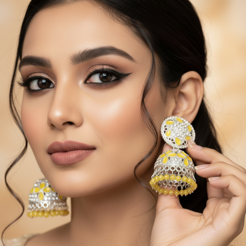 Stylish Jewellery Latest & High Quality purple calour square Jhumka/Jhumki Earing's for Girls and Women's