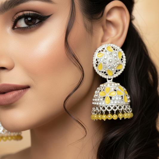 Stylish Jewellery Latest & High Quality purple calour square Jhumka/Jhumki Earing's for Girls and Women's