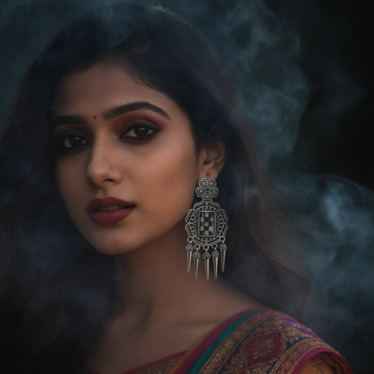 Vintage Spike Statement Jhumka