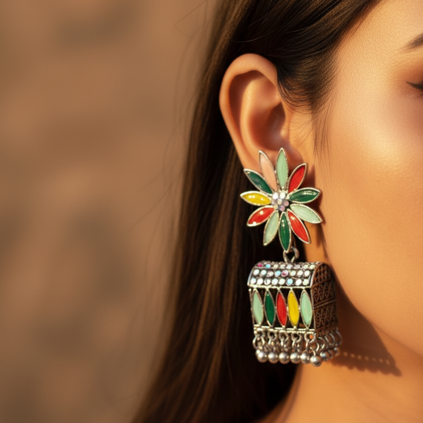 Rainbow Daisy Party Earrings