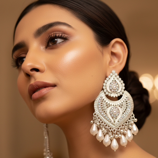 Chandbali earrings.