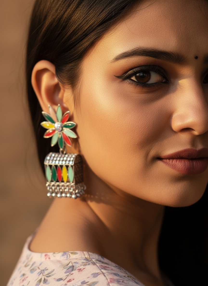 Rainbow Daisy Party Earrings