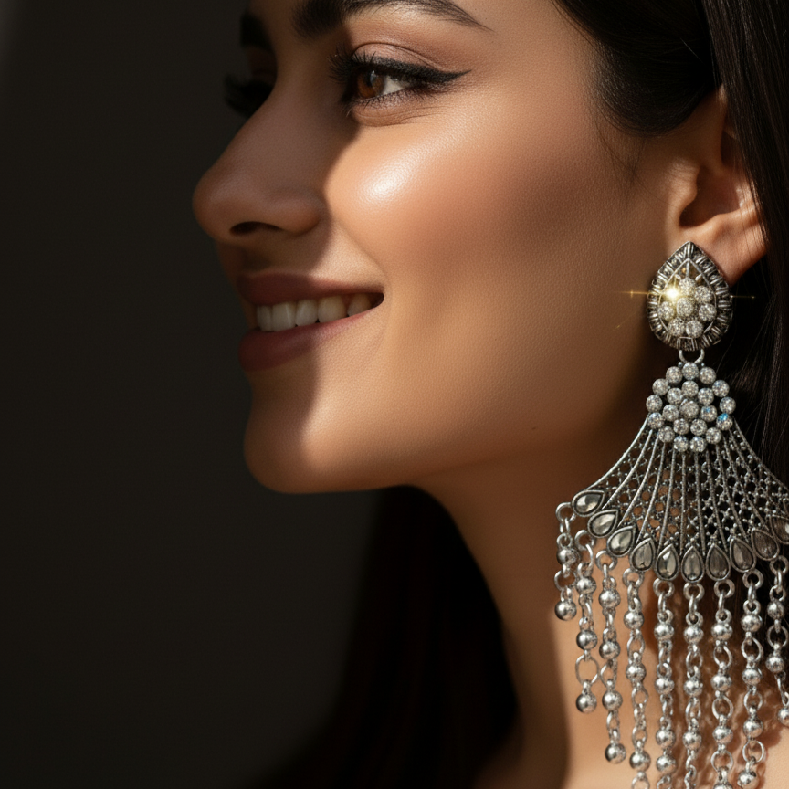 Royal Cascade Statement Earrings