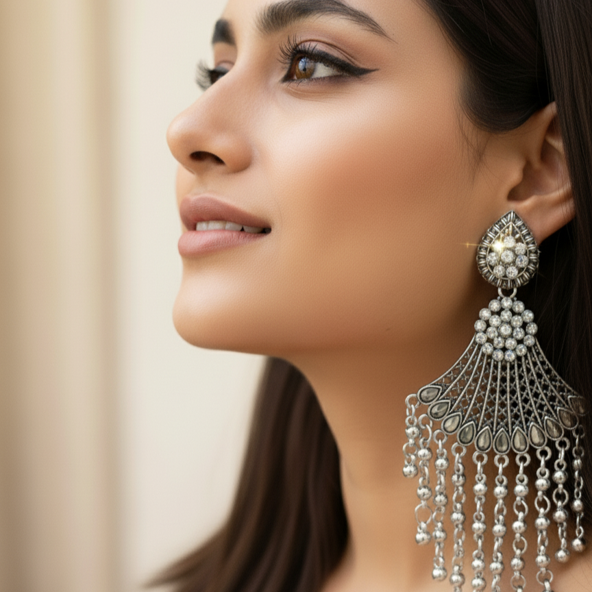 Royal Cascade Statement Earrings