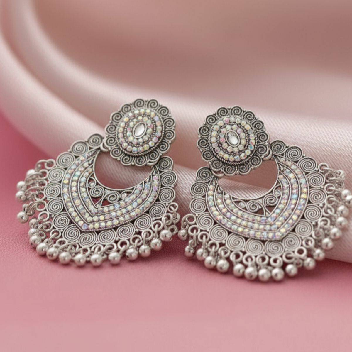 Mirror Swirl Chandbali