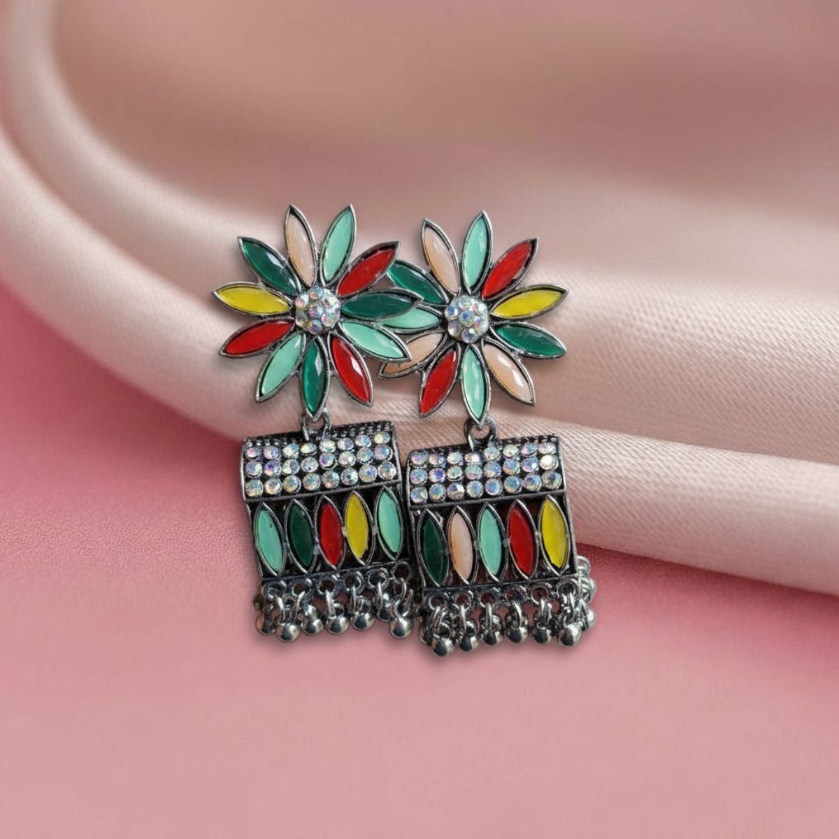 Rainbow Daisy Party Earrings