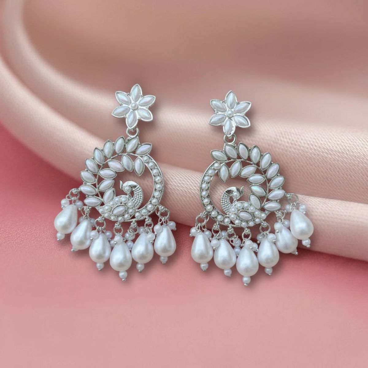 Pearl Blossom Chandbali