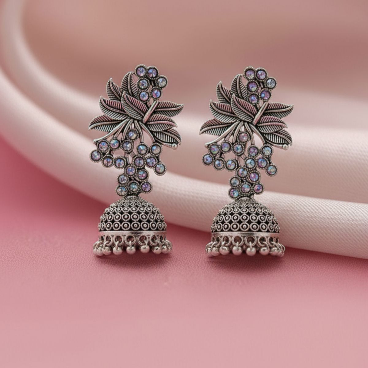 Vintage Palm Bloom Jhumka